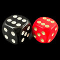 HALF PRICE CLEARANCE D&G Opaque Red & Gold 14mm D6 Spot Dice