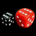 D&G Opaque Red & White JUMBO 22mm D6 Spot Dice