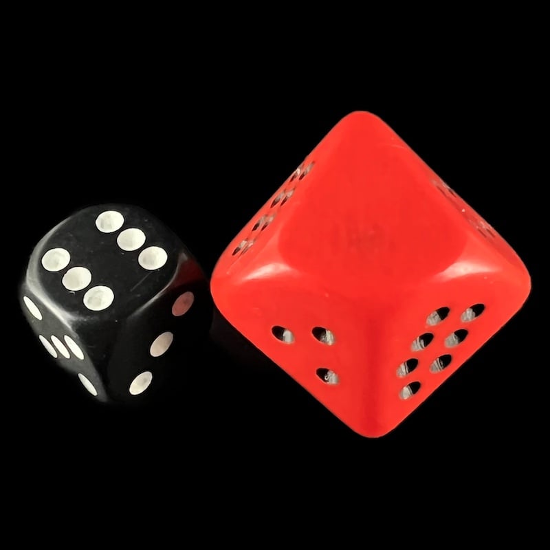 HALF PRICE CLEARANCE D&G Opaque Red JUMBO 34mm D10 Spot Dice