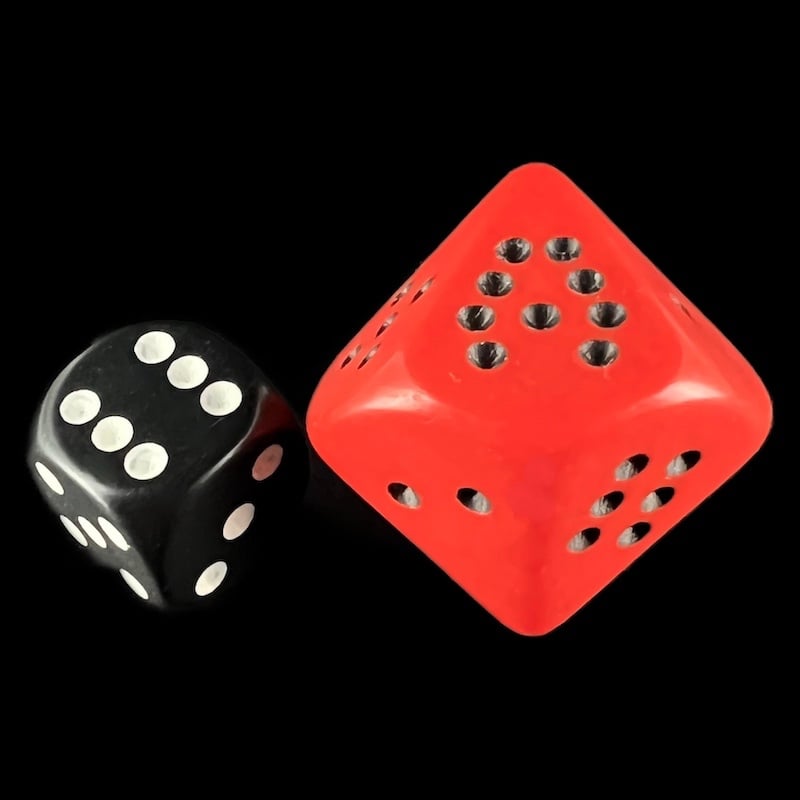 HALF PRICE CLEARANCE D&G Opaque Red JUMBO 34mm D10 Spot Dice