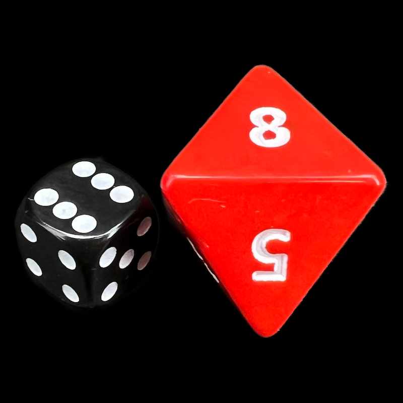 D&G Opaque Red JUMBO 34mm D8 Dice