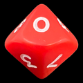 D&G Opaque Red D10 Dice