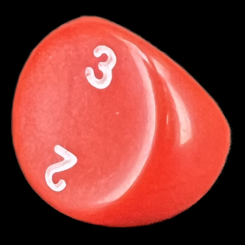 D&G Opaque Red & White D3 Dice
