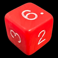 D&G Opaque Red D6 Dice