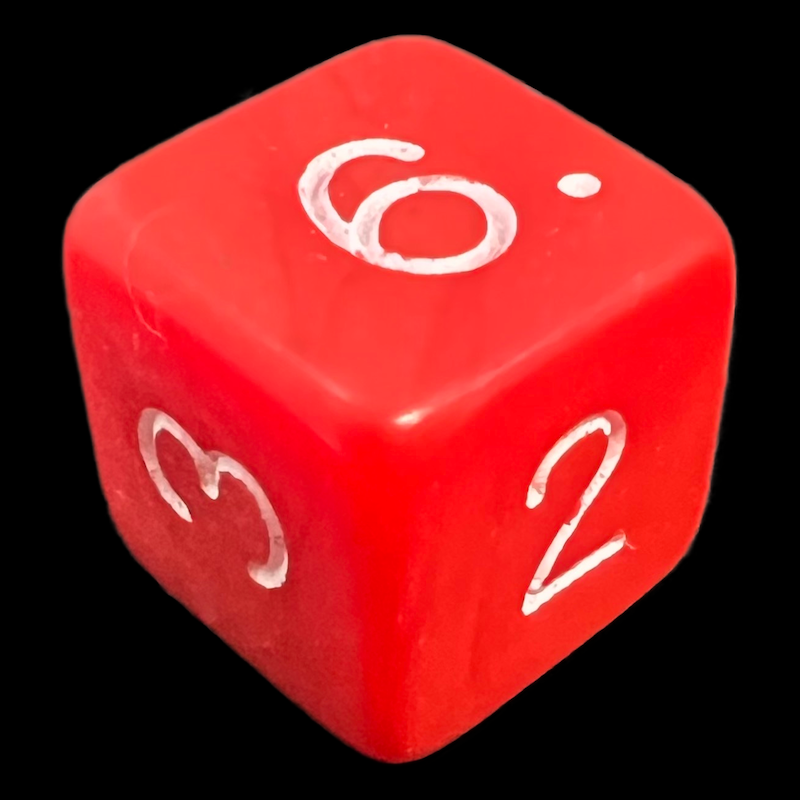 D&G Opaque Red D6 Dice
