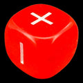 D&G Opaque Red & White Fudge Fate D6 Dice