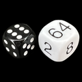D&G Opaque White Backgammon Doubling Cube 18mm D6 Dice