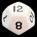 D&G Opaque White D12 Dice