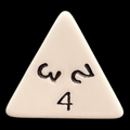 D&G Opaque White D4 Dice