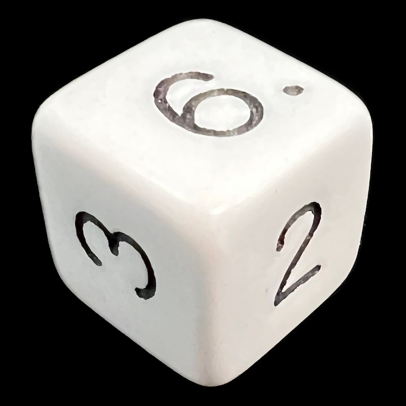 D&G Opaque White D6 Dice