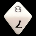 D&G Opaque White D8 Dice