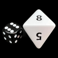 D&G Opaque White JUMBO 34mm D8 Dice
