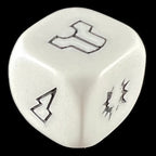 HALF PRICE CLEARANCE D&G Opaque White Logo Damage 10 x D6 Dice Set - SECONDS