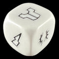 HALF PRICE CLEARANCE D&G Opaque White Logo Damage D6 Dice - SECONDS