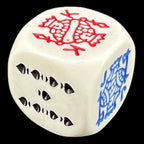 D&G Opaque White Poker D6 Dice