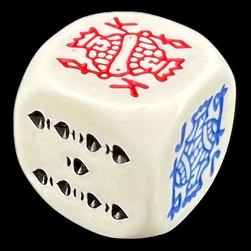 D&G Opaque White Poker D6 Dice
