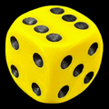 D&G Opaque Yellow 16mm D6 Spot Dice
