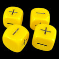 D&G Opaque Yellow & Black Fudge Fate 4 x D6 Dice Set