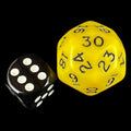 D&G Opaque Yellow & Black JUMBO 28mm D30 Dice