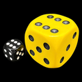 D&G Opaque Yellow MASSIVE 36mm D6 Spot Dice