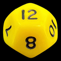 D&G Opaque Yellow D12 Dice