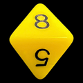 D&G Opaque Yellow D8 Dice