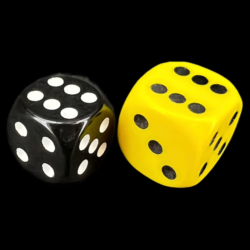 D&G Opaque Yellow 36 x D6 Dice Set