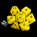 D&G Opaque Yellow JUMBO 34mm 7 Dice Polyset