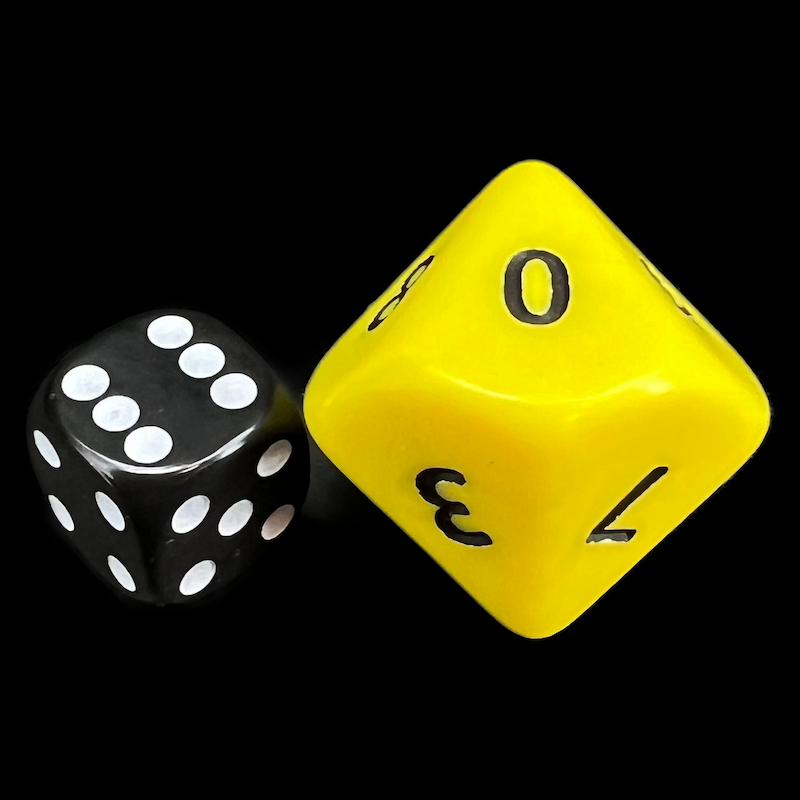 D&G Opaque Yellow JUMBO 34mm D10 Dice