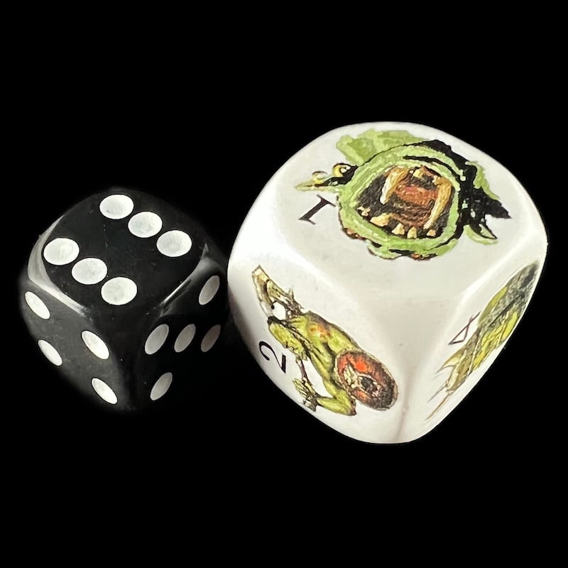 CLEARANCE D&G Orc Characters JUMBO 22mm D6 Dice OOP
