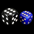 D&G Pearl Blue & Gold 12mm D6 Spot Dice