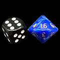 D&G Pearl Blue & Gold D16 Dice