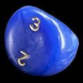 D&G Pearl Blue & Gold D3 Dice
