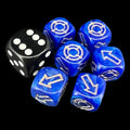 HALF PRICE CLEARANCE D&G Pearl Blue Scatter 12mm 6 x D6 Dice Set