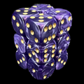 D&G Pearl Purple & Gold 12 x D6 Dice Set
