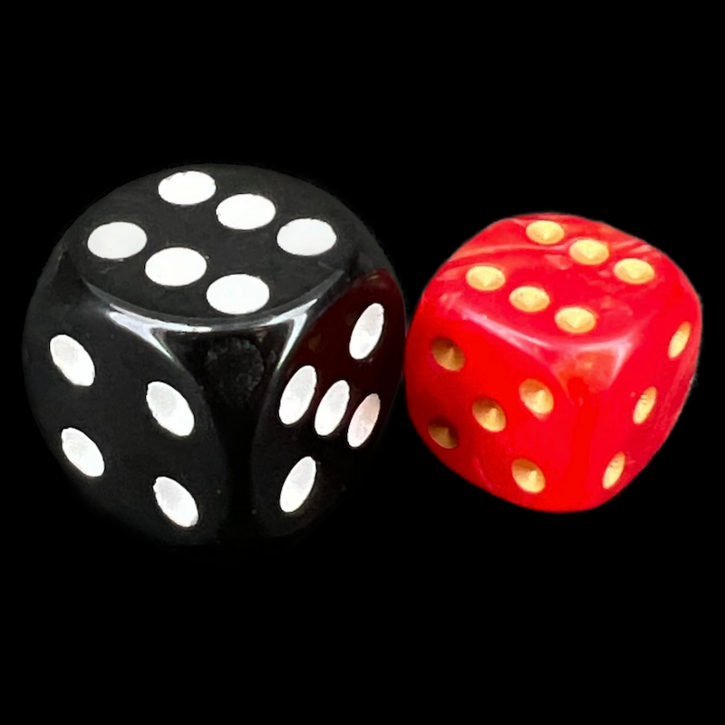 D&G Pearl Red & Gold 36 x D6 Dice Set