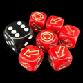 HALF PRICE CLEARANCE D&G Pearl Red Scatter 12mm 6 x D6 Dice Set