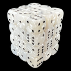 D&G Pearl White & Black 36 x D6 Dice Set