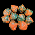 D&G Toxic Chemical Orange & Green 10 x D10 Dice Set