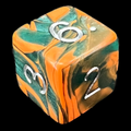 D&G Toxic Chemical Orange & Green D6 Dice