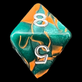 D&G Toxic Chemical Orange & Green D8 Dice