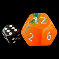 D&G Toxic Chemical Orange & Green  JUMBO 34mm D12 Dice