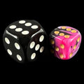 D&G Toxic Fallout Pink & Black 12mm D6 Spot Dice