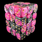 D&G Toxic Fallout Pink & Black 36 x D6 Dice Set