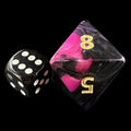 D&G Toxic Fallout Purple & Black  JUMBO 34mm D8 Dice