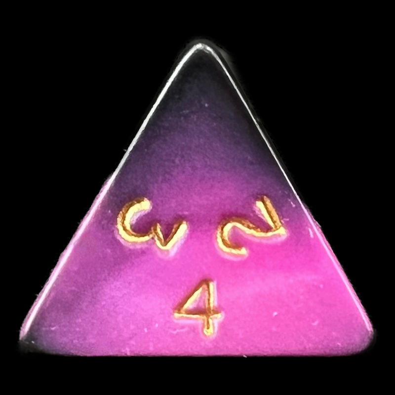 D&G Toxic Fallout Pink & Black D4 Dice