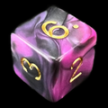 D&G Toxic Fallout Pink & Black D6 Dice