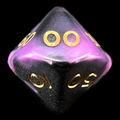 D&G Toxic Fallout Pink & Black Percentile Dice
