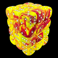 D&G Toxic Ooze Yellow & Red 36 x D6 Dice Set