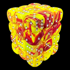 D&G Toxic Ooze Yellow & Red 36 x D6 Dice Set